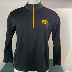 Colosseum Iowa Hawkeyes 1/4 zip pullover M black (574)